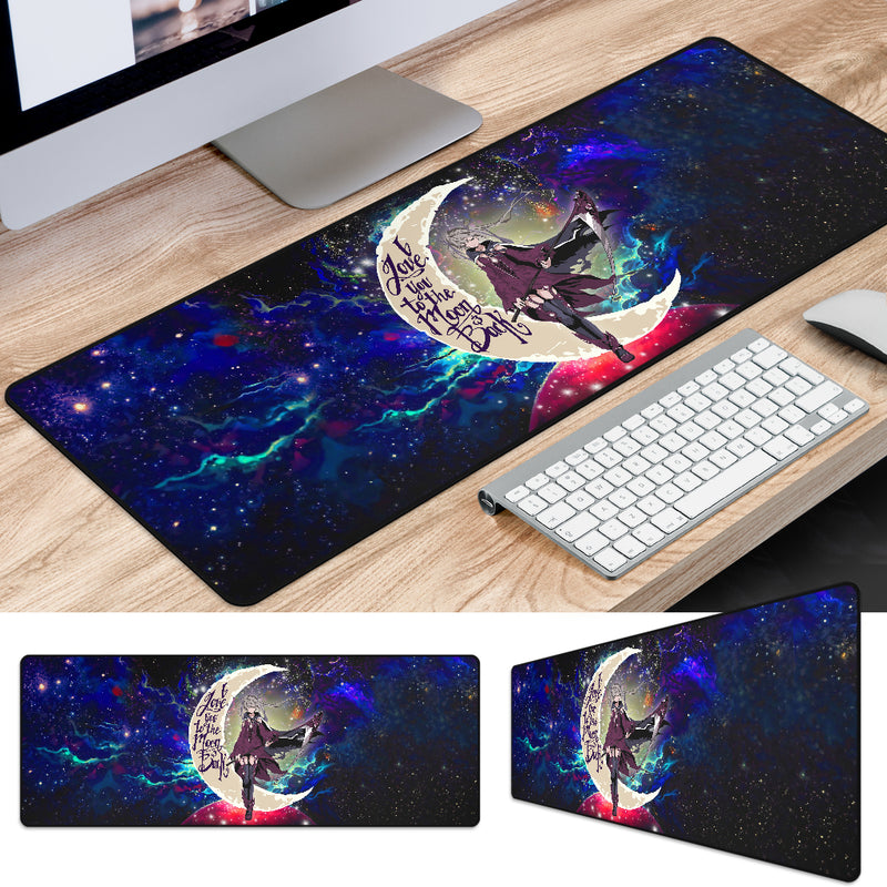 Anime Girl Soul Eaterr Love You To The Moon Galaxy Mouse Mat Nearkii