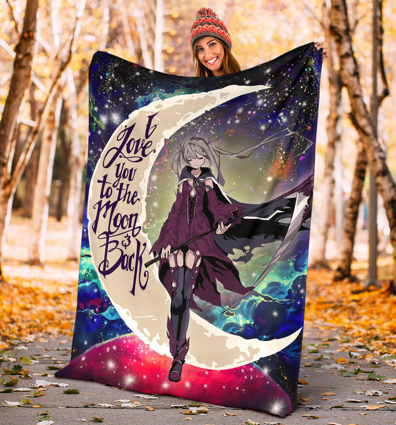 Anime Girl Soul Eater Love You To The Moon Galaxy Premium Blanket Nearkii