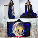 Luffy One Piece Love You To The Moon Galaxy Economy Hooded Blanket Nearkii