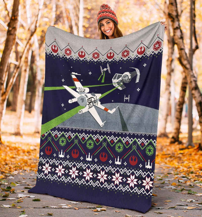 Star Wars Shooting Ugly Christmas Custom Blanket Home Decor Nearkii