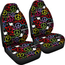 Best Hippie Wallpaper With Peace Symbol And Doves Premium Custom Car Seat Covers Decor Protector Nearkii