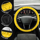 Yellow Triangle Caro Premium Car Steering Wheel Cover Nearkii