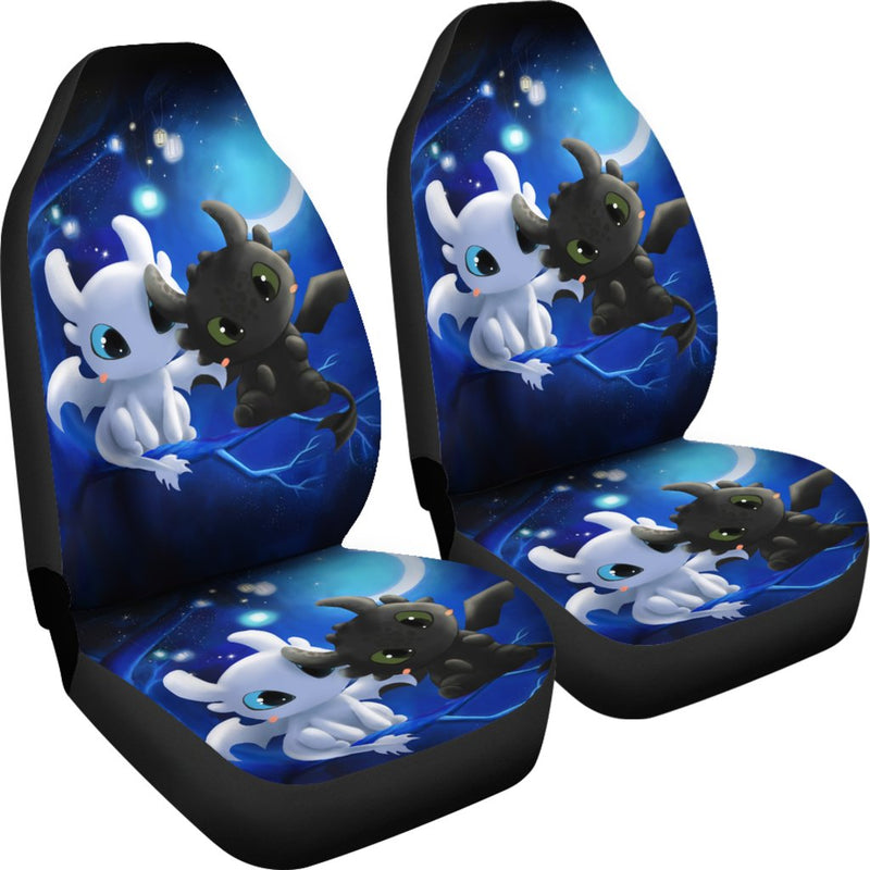 Toothless Night Fury Vs Light Fury Car Premium Custom Car Seat Covers Decor Protectors Nearkii