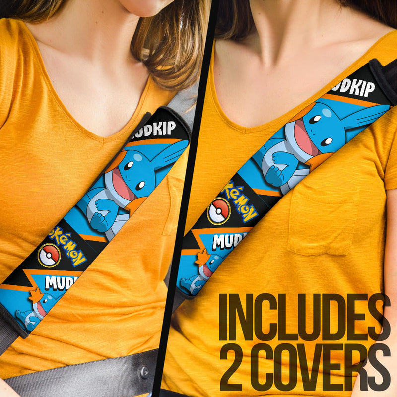 Mudkip car seat belt covers Anime Pokemon Custom Car Accessories Nearkii