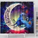 Rio Blu And Jewel Love You To The Moon Galaxy Shower Curtain Nearkii