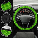 Green Fish Skin Premium Car Steering Wheel Cover Nearkii