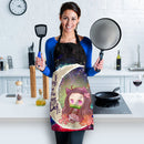 Nezuko Demon Slayer Love You To The Moon Galaxy Custom Apron Best Gift For Anyone Who Loves Cooking