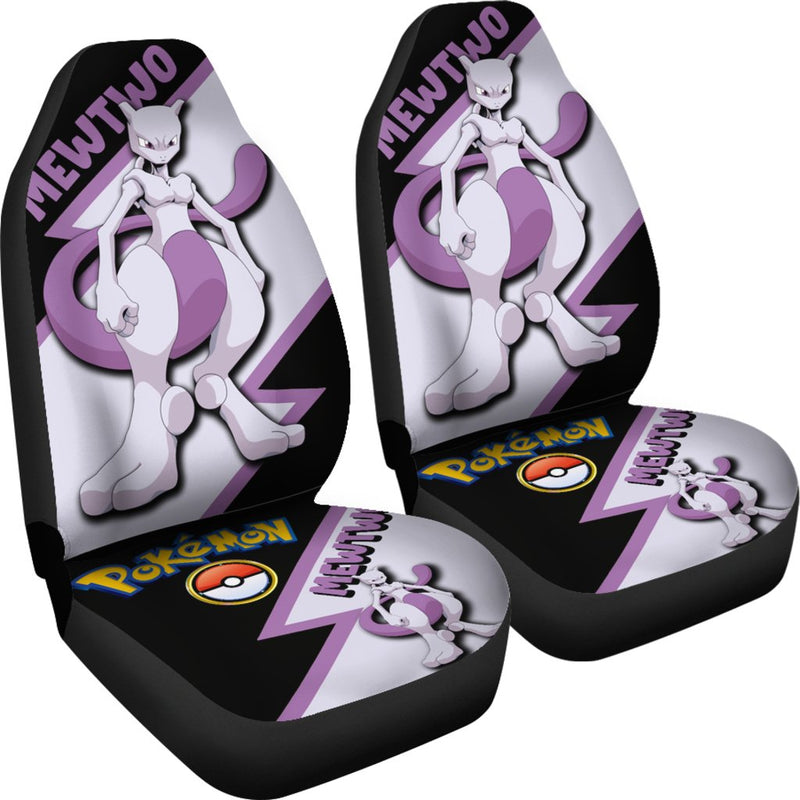 Mewtwo Car Seat Covers Custom Anime Pokemon Car Accessories Nearkii