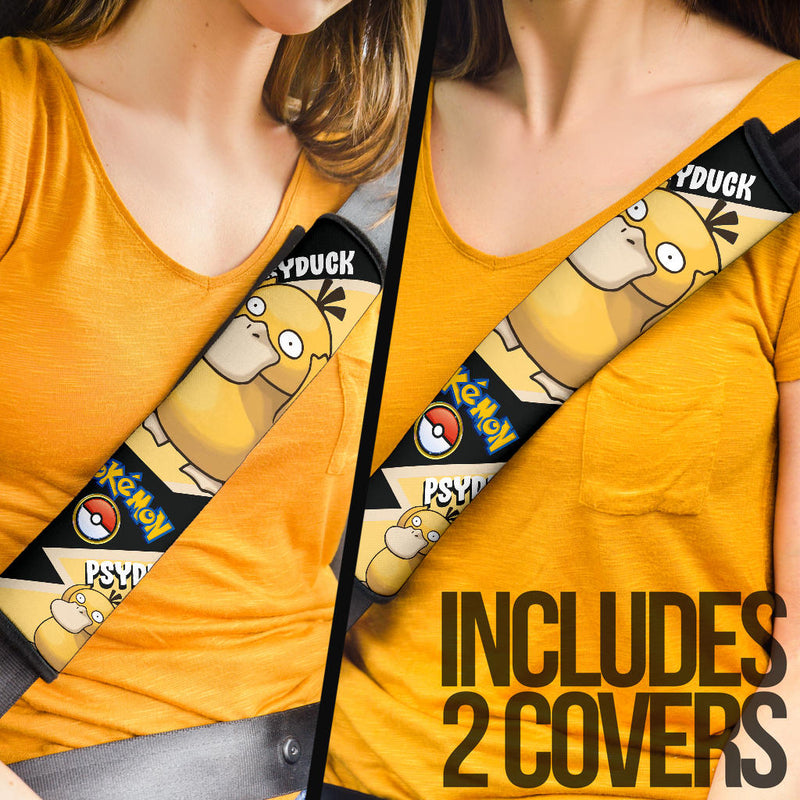 Psyduck car seat belt covers Anime Pokemon Custom Car Accessories Nearkii