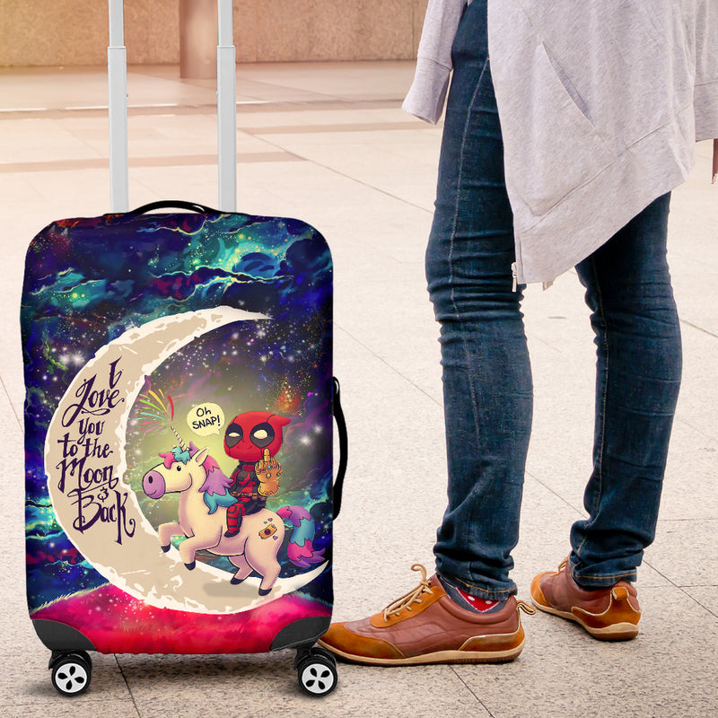 Deadpool Unicorn Love You To The Moon Galaxy Luggage Cover Suitcase Protector Nearkii