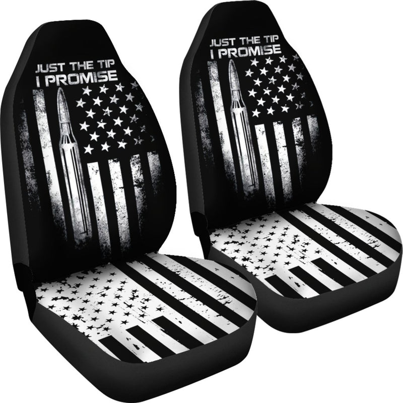 Best Veteran Just The Tip I Promise Us Flag Premium Custom Car Seat Covers Decor Protector Nearkii