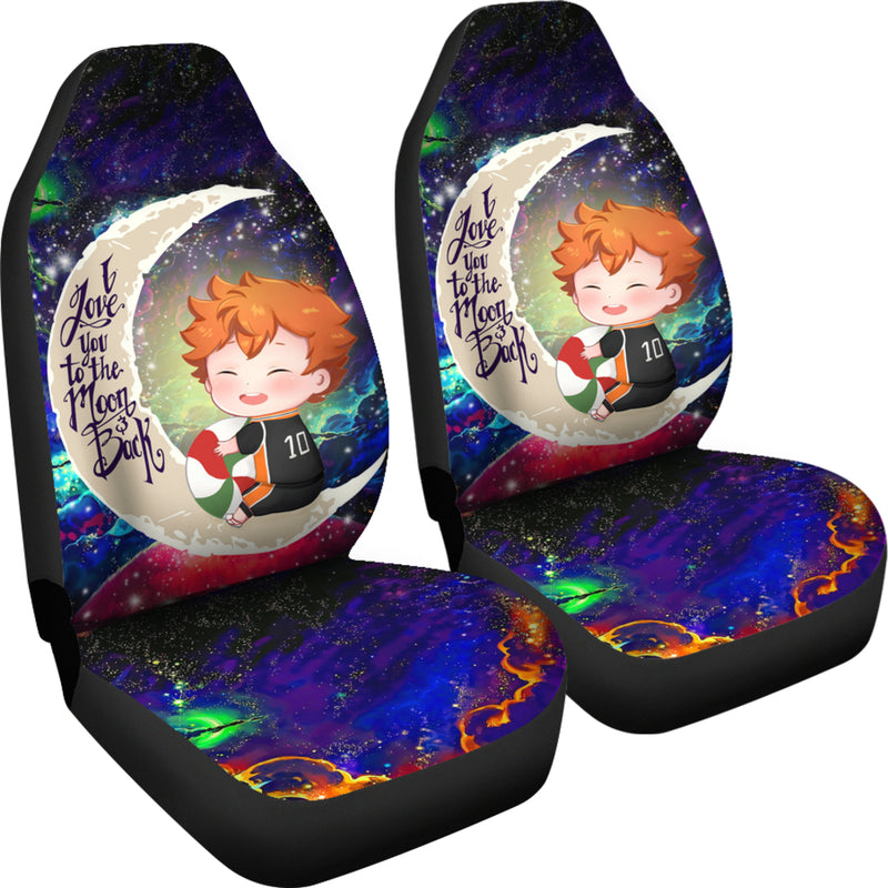 Cute Hinata Haikyuu Love You To The Moon Galaxy Car Seat Covers