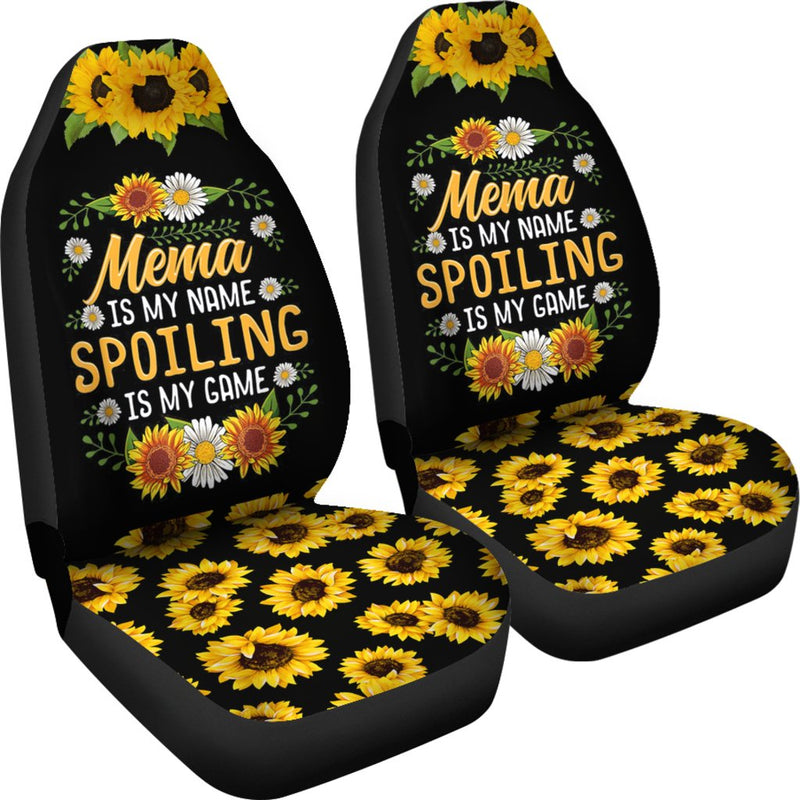 Best Mema Is My Name Spoiling Is My Game Sunflower Seat Covers Car Decor Car Protector Nearkii