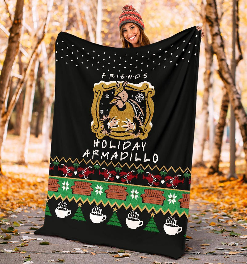 F.R.I.E.N.D.S Holiday Armadillo Ugly Christmas Custom Blanket Home Decor Nearkii