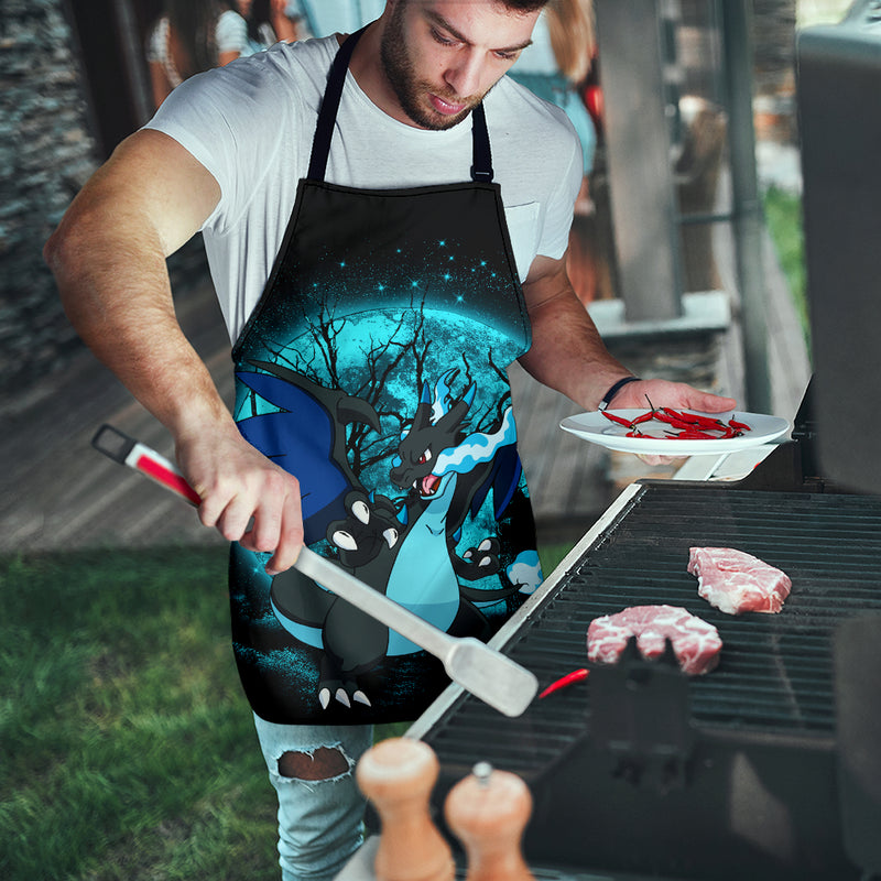 Charizard Mega X Moonlight Custom Apron Best Gift For Anyone Who Loves Cooking Nearkii