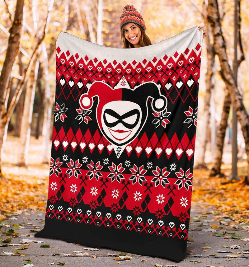 Harley Quinn Ugly Christmas Custom Blanket Home Decor Nearkii