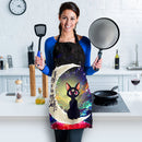 Cat Moon Back Custom Apron Best Gift For Anyone Who Loves Cooking Nearkii