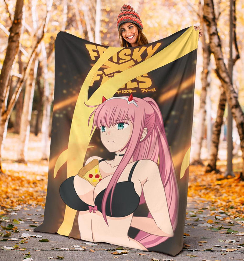 Zero Two Anime Girl Premium Blanket Nearkii