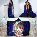 Hello Kitty Love You To The Moon Galaxy Economy Hooded Blanket Nearkii