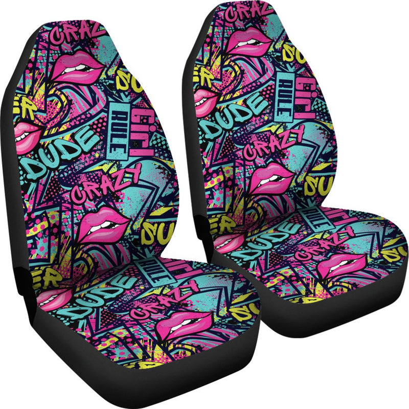 Best Abstract Seamless Fashion Print Premium Custom Car Seat Covers Decor Protector Nearkii