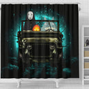 Totoro No Face Ghibli Ride Jeep Halloween Funny Anime Shower Curtain Nearkii