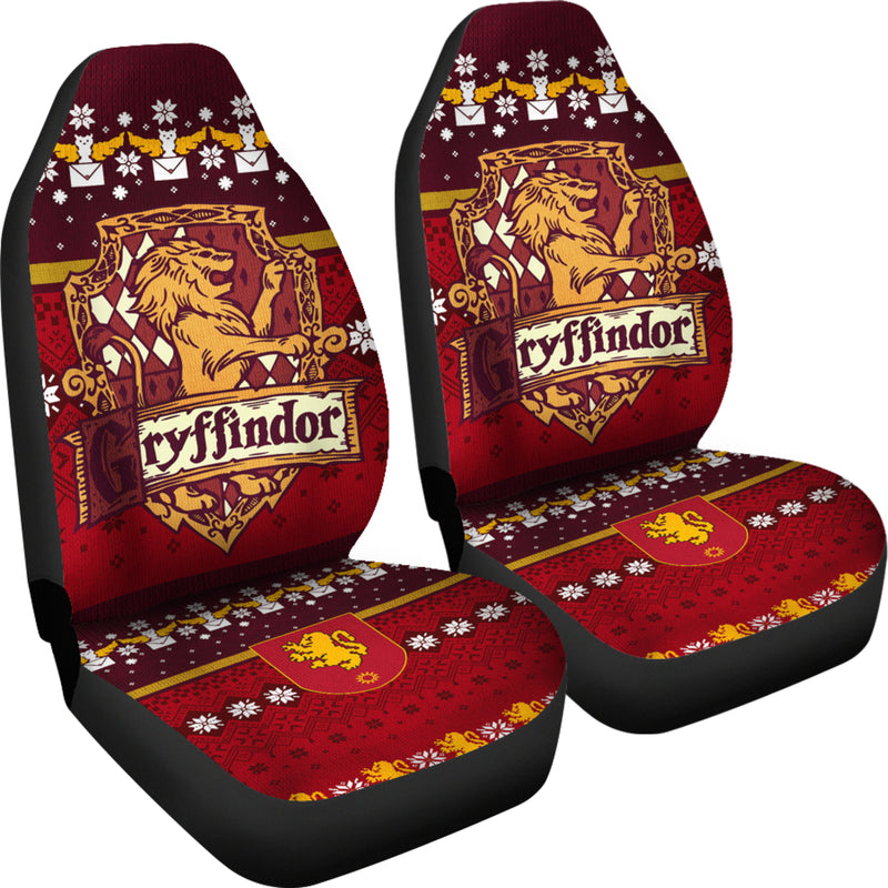Christmas Harry Potter Gryfindor Christmas Premium Custom Car Seat Covers Decor Protectors Nearkii