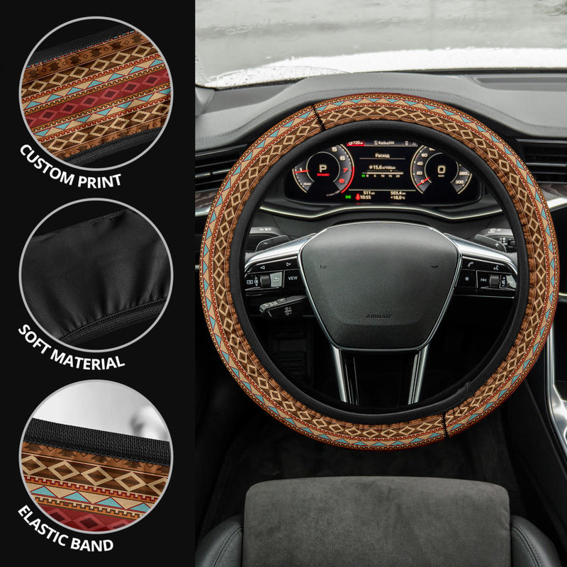 Native American Style Premium Car Steering Wheel Cover Nearkii