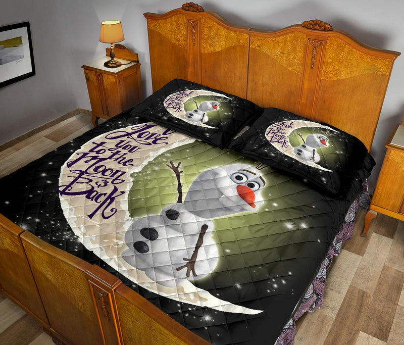 Olaf To The Moon Quilt Bed Sets Nearkii