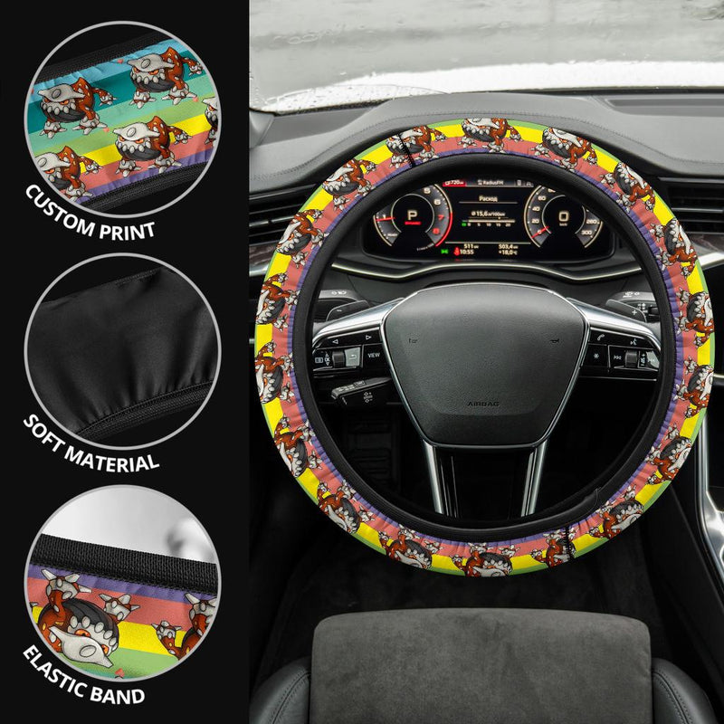 Heatran Pokemon Car Steering Wheel Cover Nearkii