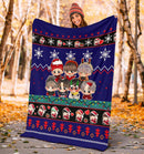 Blue Bts Christmas Blanket Amazing Gift Idea Nearkii