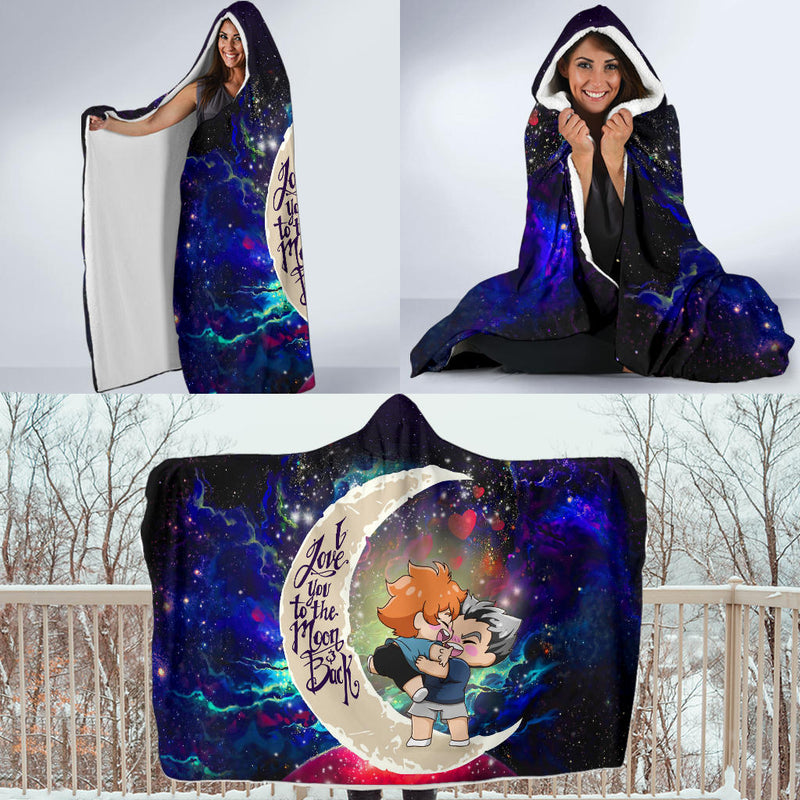 Bokuhina Love You To The Moon Galaxy Economy Hooded Blanket Nearkii