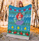 A Little Mermaid Ugly Christmas Custom Blanket Home Decor Nearkii