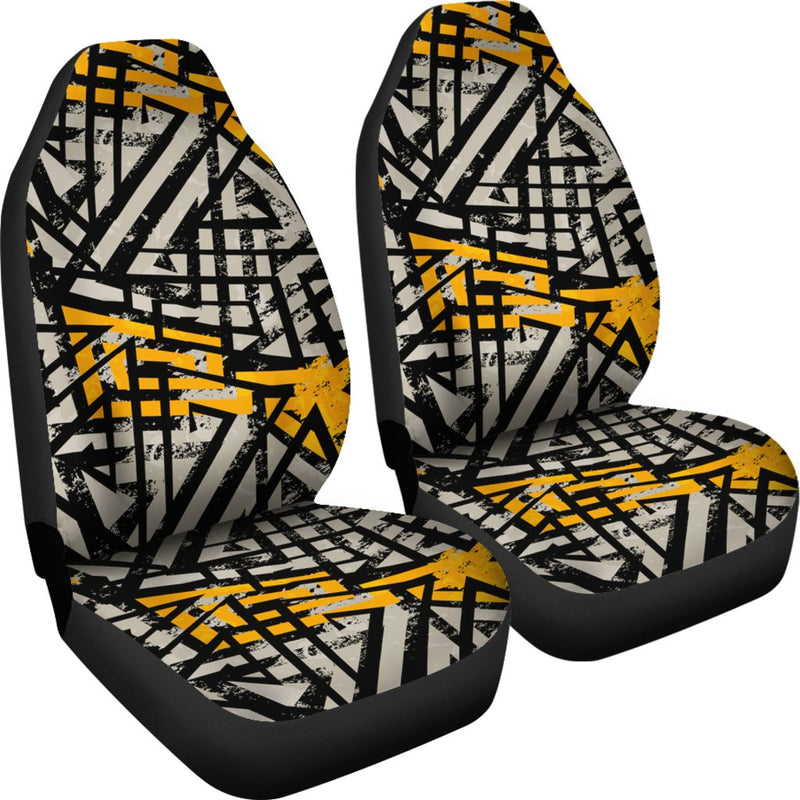 Best Urban Geometric Seamless Pattern Premium Custom Car Seat Covers Decor Protector Nearkii