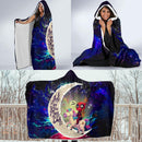 Deadpool Unicorn Love You To The Moon Galaxy Economy Hooded Blanket Nearkii