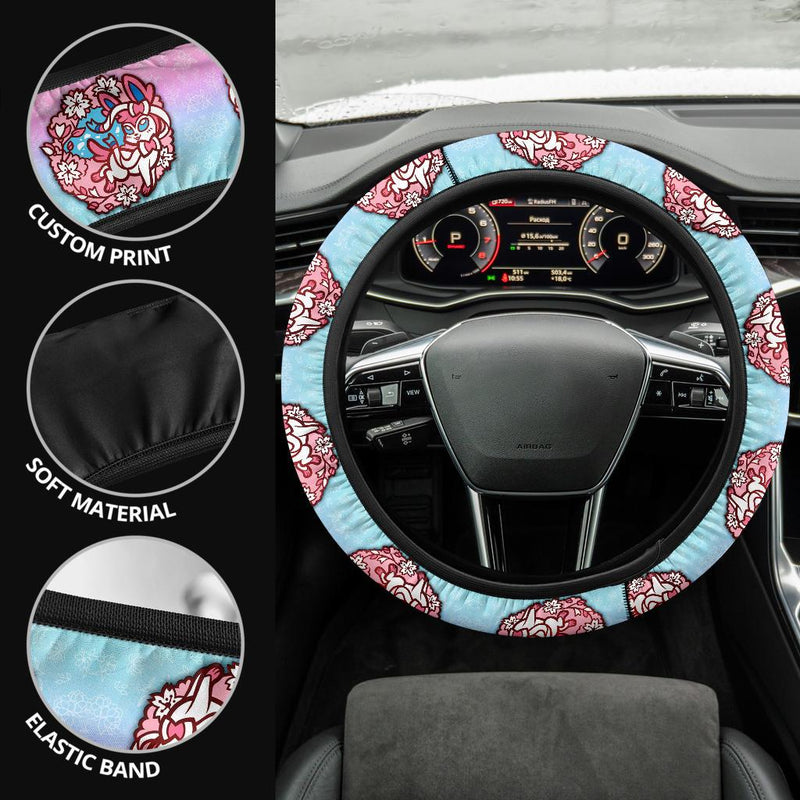 Sylveon Pokemon Car Steering Wheel Cover Nearkii
