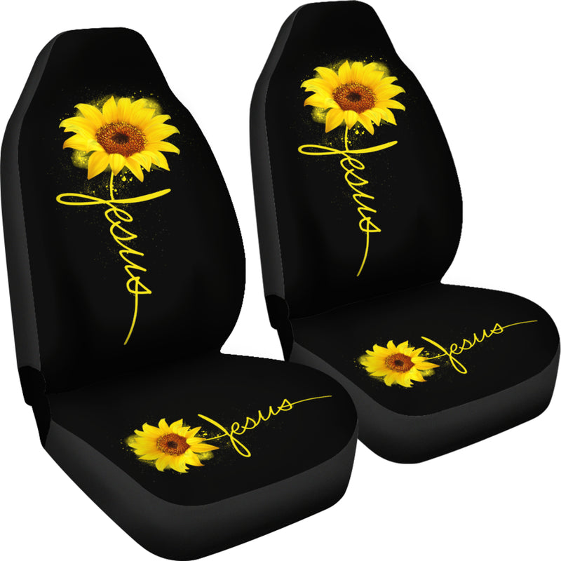 Best Sunflowers Jesus Premium Custom Car Seat Covers Decor Protector Nearkii