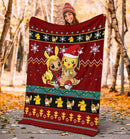 Red Gearzime Pokemon Pikachu Ugly Holiday Fleece Blanket Gift For Christmas Amazing Gift Idea Nearkii