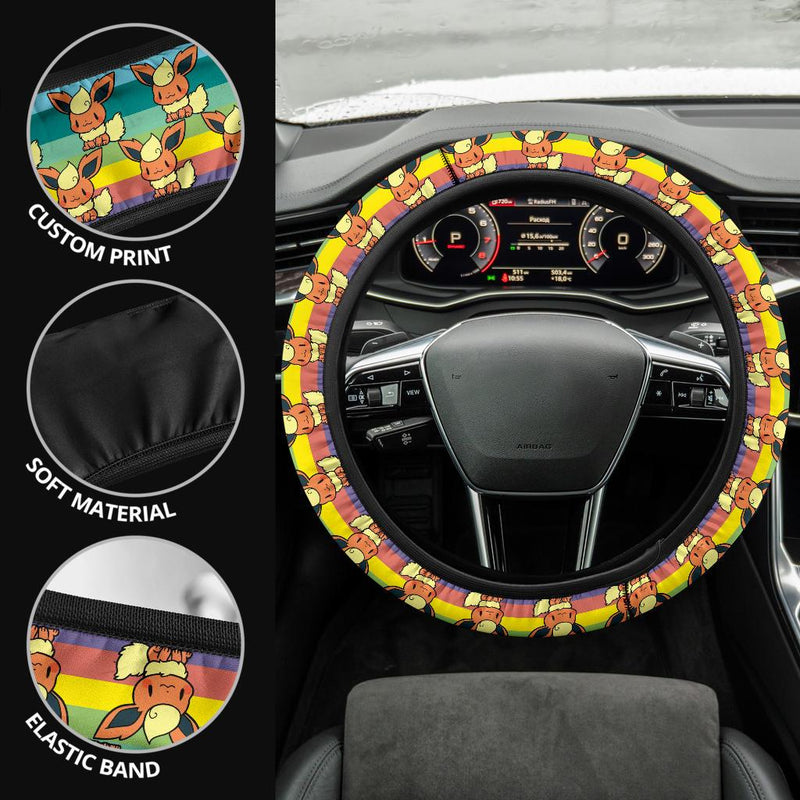 Flareon Pokemon Anime Custom Car Steering Wheel Cover Nearkii