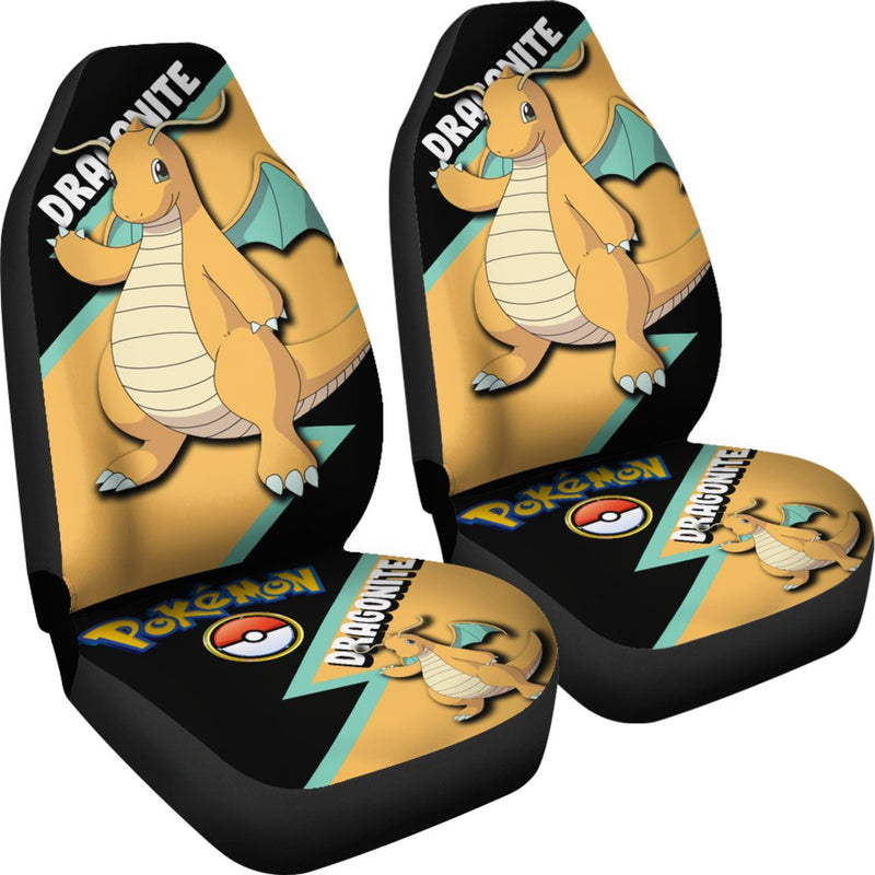 Dragonite Car Seat Covers Custom Anime Pokemon Car Accessories Nearkii