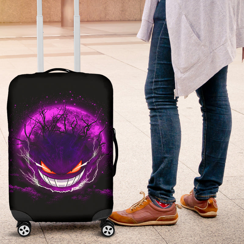 Gengar Pokemon Ghost Scary Moonlight Luggage Cover Suitcase Protector Nearkii