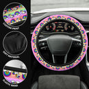 Unicorn Pink Rainbow Premium Car Steering Wheel Cover Nearkii
