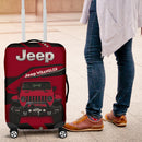Deep Red Jeep Luggage Cover Suitcase Protector Nearkii