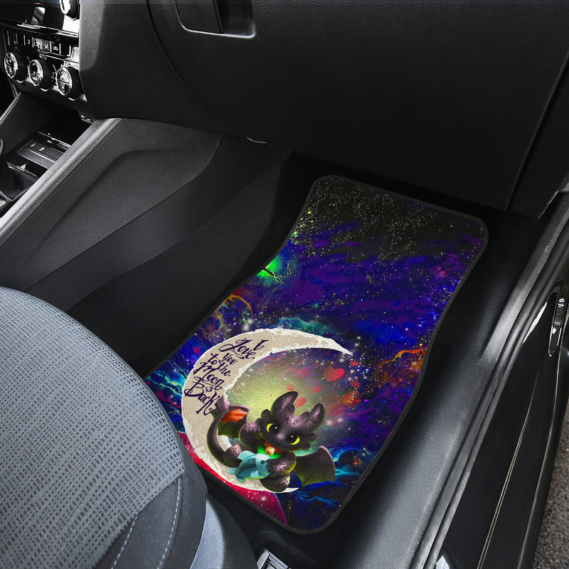 Toothless With Fish Love You To The Moon Galaxy Car Floor Mats Car Accessories Nearkii