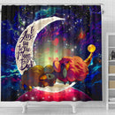 Mareep Pokemon Love You To The Moon Galaxy Shower Curtain Nearkii