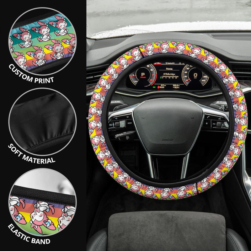 Sylveon Pokemon Anime Custom Car Steering Wheel Cover Nearkii