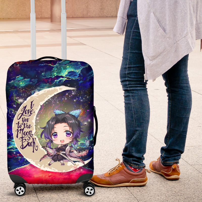 Shinobu Demon Slayer Love You To The Moon Galaxy Luggage Cover Suitcase Protector Nearkii