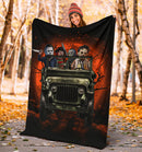 Halloween Horror Movie Ride Jeep Funny Premium Blanket Nearkii