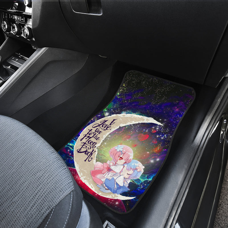 Ram And Rem Rezero Love You To The Moon Galaxy Car Mats Nearkii