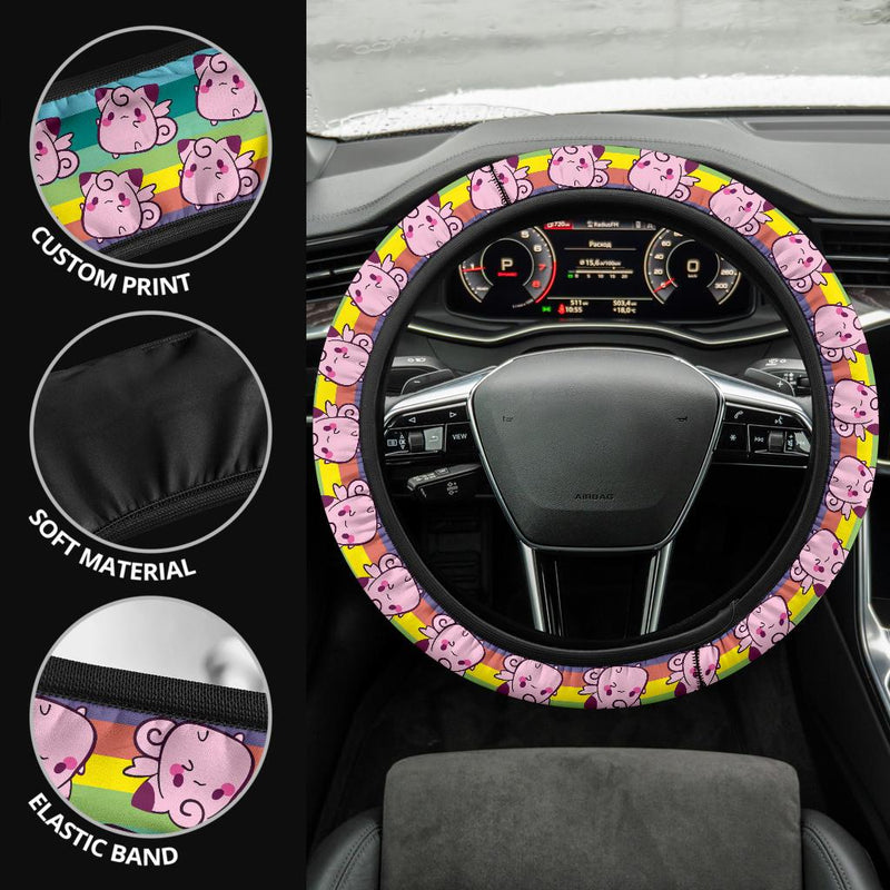 Wigglypus Pokemon Anime Custom Car Steering Wheel Cover Nearkii