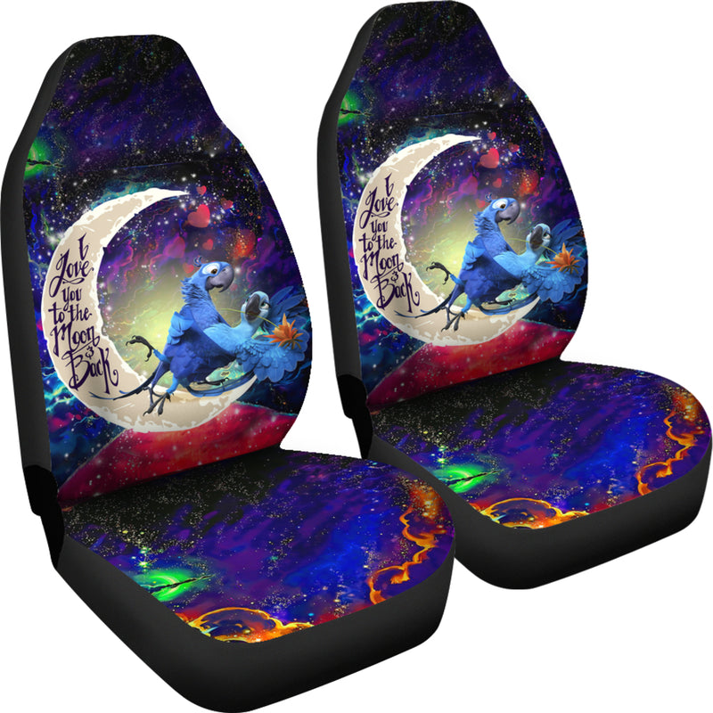 Rio Blu and Jewel Love You To The Moon Galaxy Premium Custom Car Seat Covers Decor Protectors Nearkii
